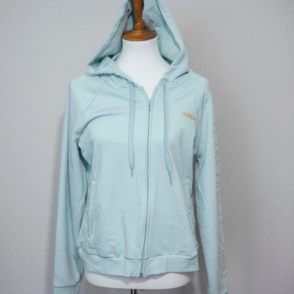 NWT Adidas Brand Zip Front Hoodie light green XL